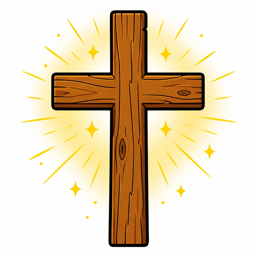 Desenho bíblico para colorir: A Cruz de Jesus