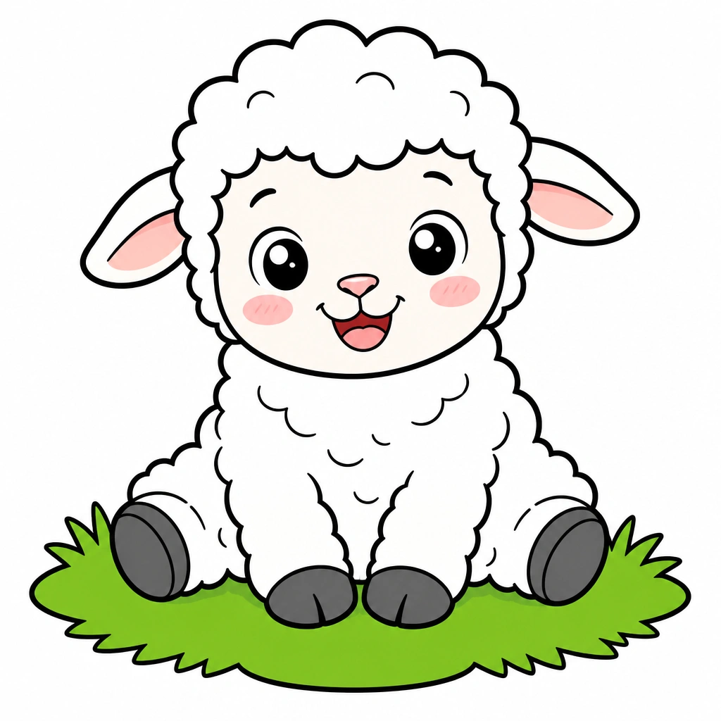 Desenho bíblico para colorir: A Ovelhinha do Bom Pastor